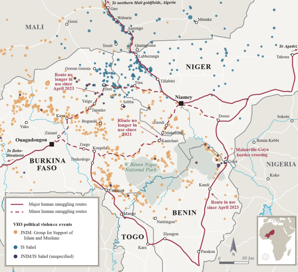 Benin–Niger border closure drives surge in migrant smuggling profits.